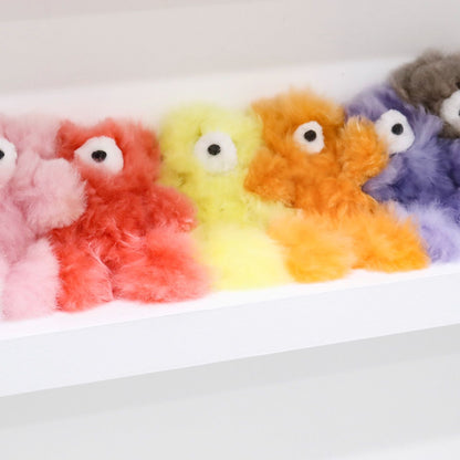 Handmade Real Alpaca Fur Fluffy Bear Keyring Bag Charm 20cm