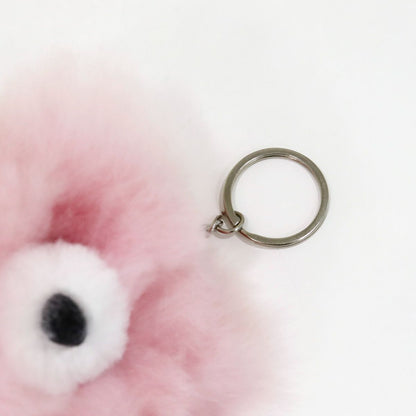 Handmade Real Alpaca Fur Fluffy Bear Keyring Bag Charm 20cm