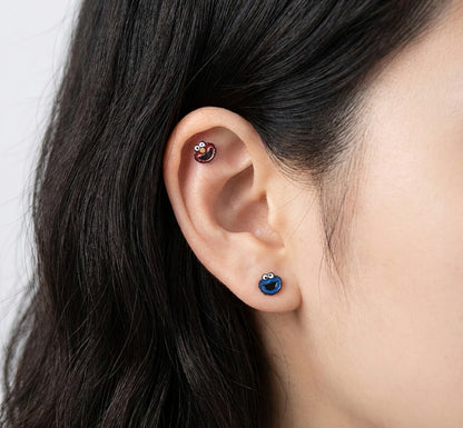 Sesame Street Barbell Earrings - Surgical Steel | Elmo, Cookie Monster, Bert & Ernie | Korean Made