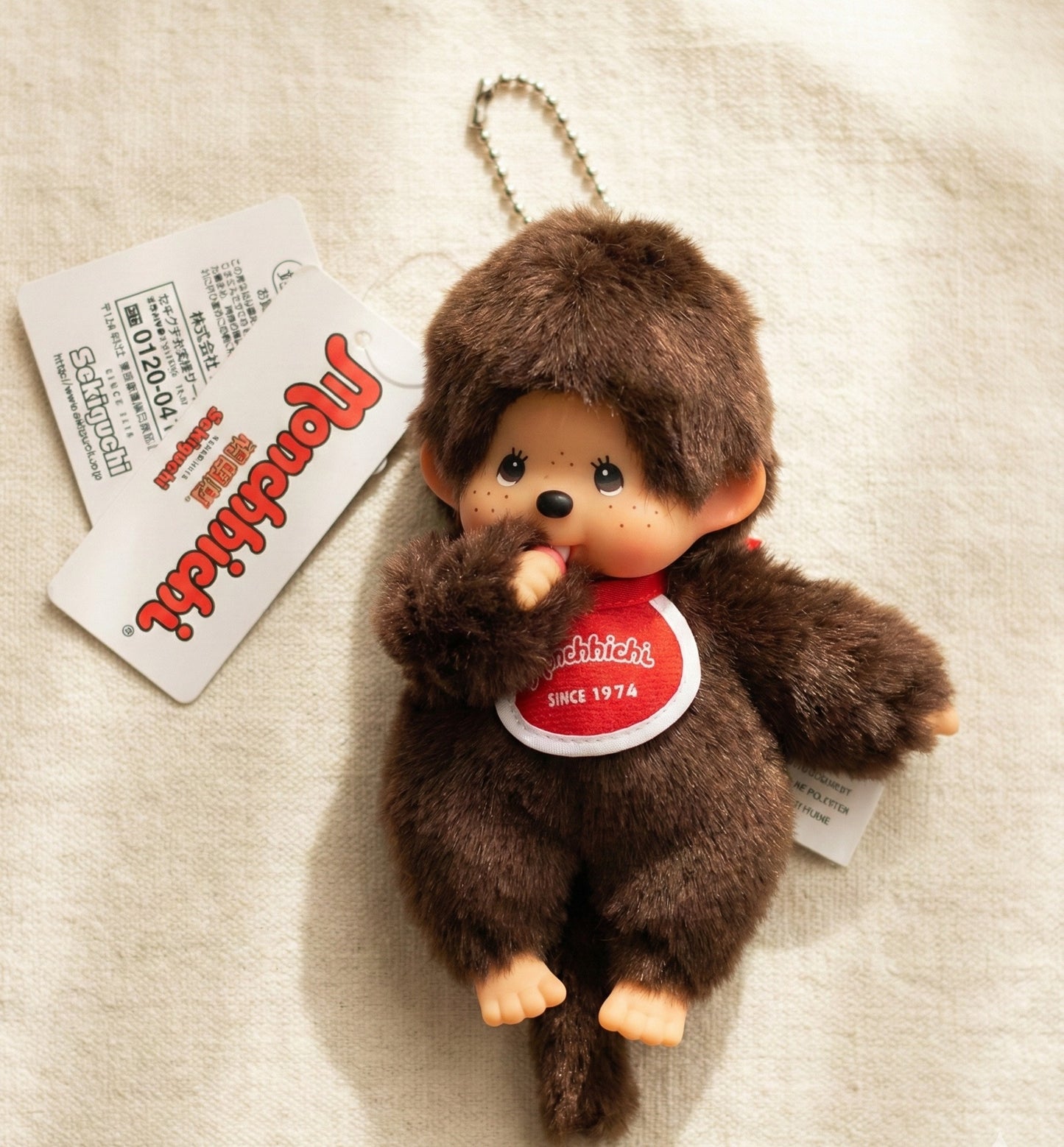 Monchhichi Plush Keychain Bag Charm – Vintage Y2K Kawaii Doll (Boy & Girl Options)