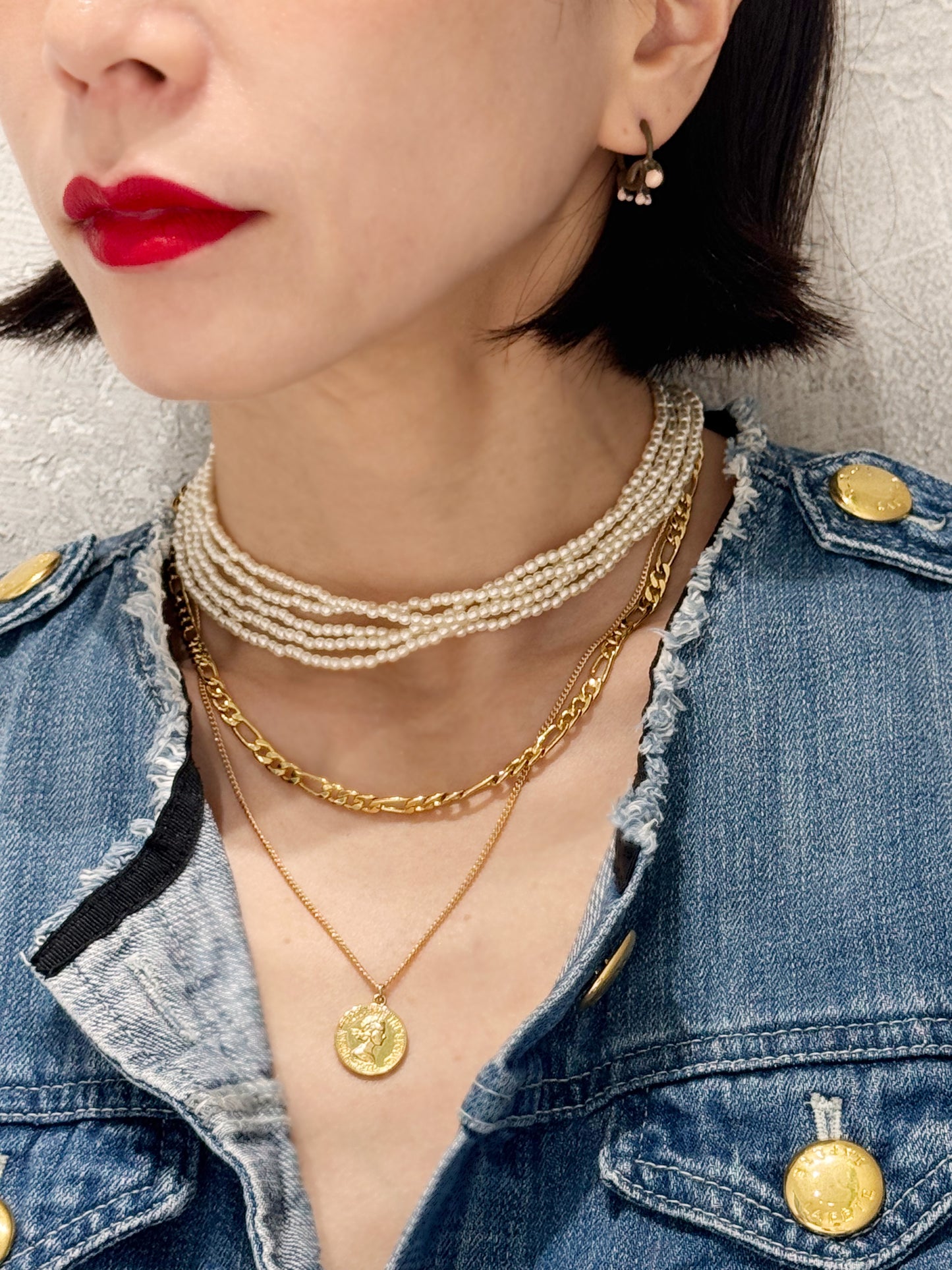 5-Strand Pearl Choker Necklace | Layered Pearl Necklace for Women
