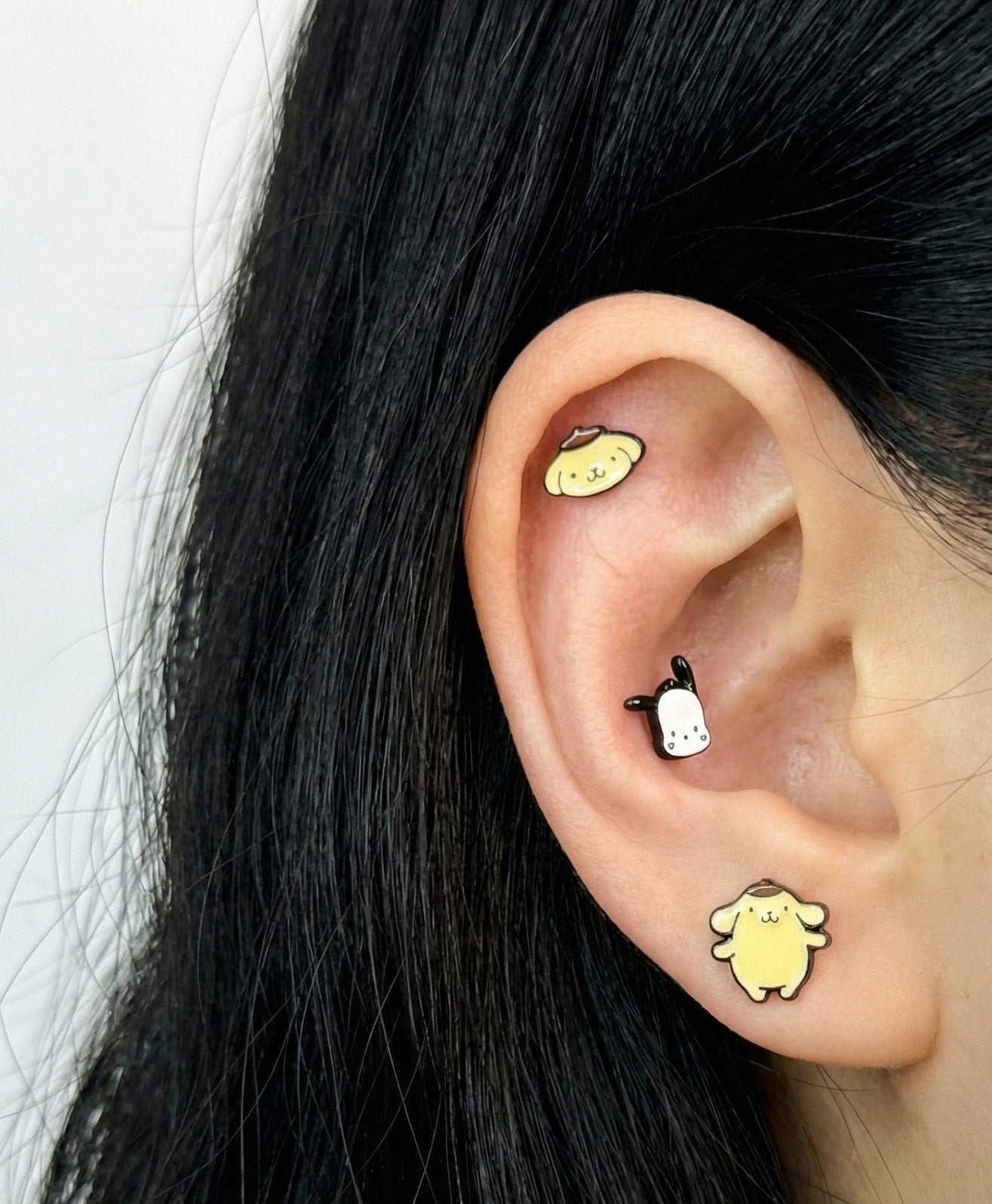 Pompompurin Barbell Stud | K-Style Ear Stack Piercing