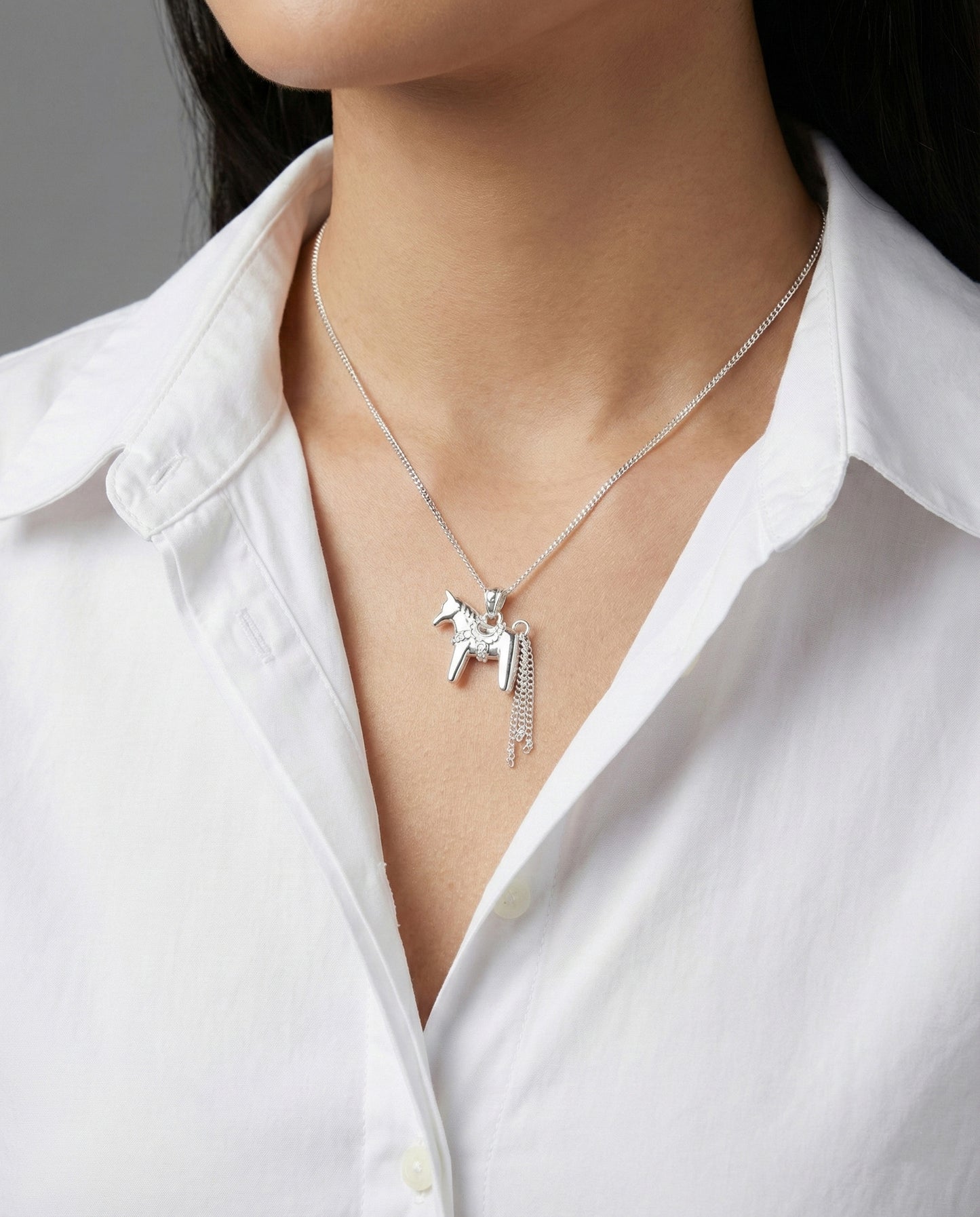 2026 Year of the Horse Lucky Necklace | 925 Silver Celestial Horse Pendant 40+5cm