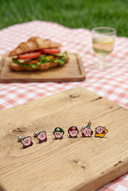 Kirby Pink Puffball — Star Allies Inspired Handmade Barbell Earrings Made in Korea