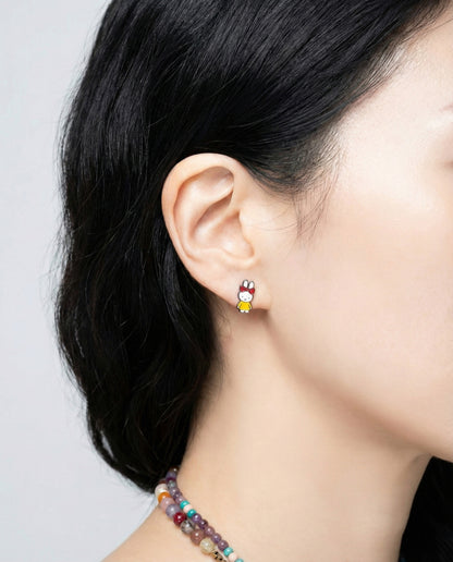 Kawaii Miffy (Nijntje) Earrings - Mismatched Bear & Ribbon