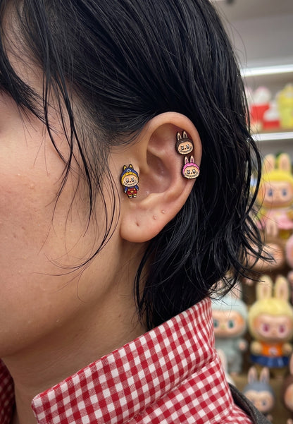 Labubu Ear Stack Set — 5 Character Studs | Wear Your Toys | Handmade in Korea