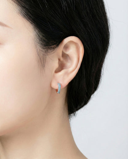 Sparkly Pavé Heart Huggie Hoop Earrings - 7 Colors CZ Cubic Zirconia | 14K Gold Plated Sterling Silver Posts