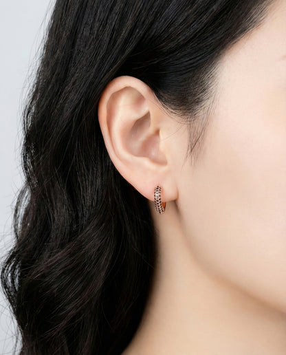 Sparkly Pavé Heart Huggie Hoop Earrings - 7 Colors CZ Cubic Zirconia | 14K Gold Plated Sterling Silver Posts