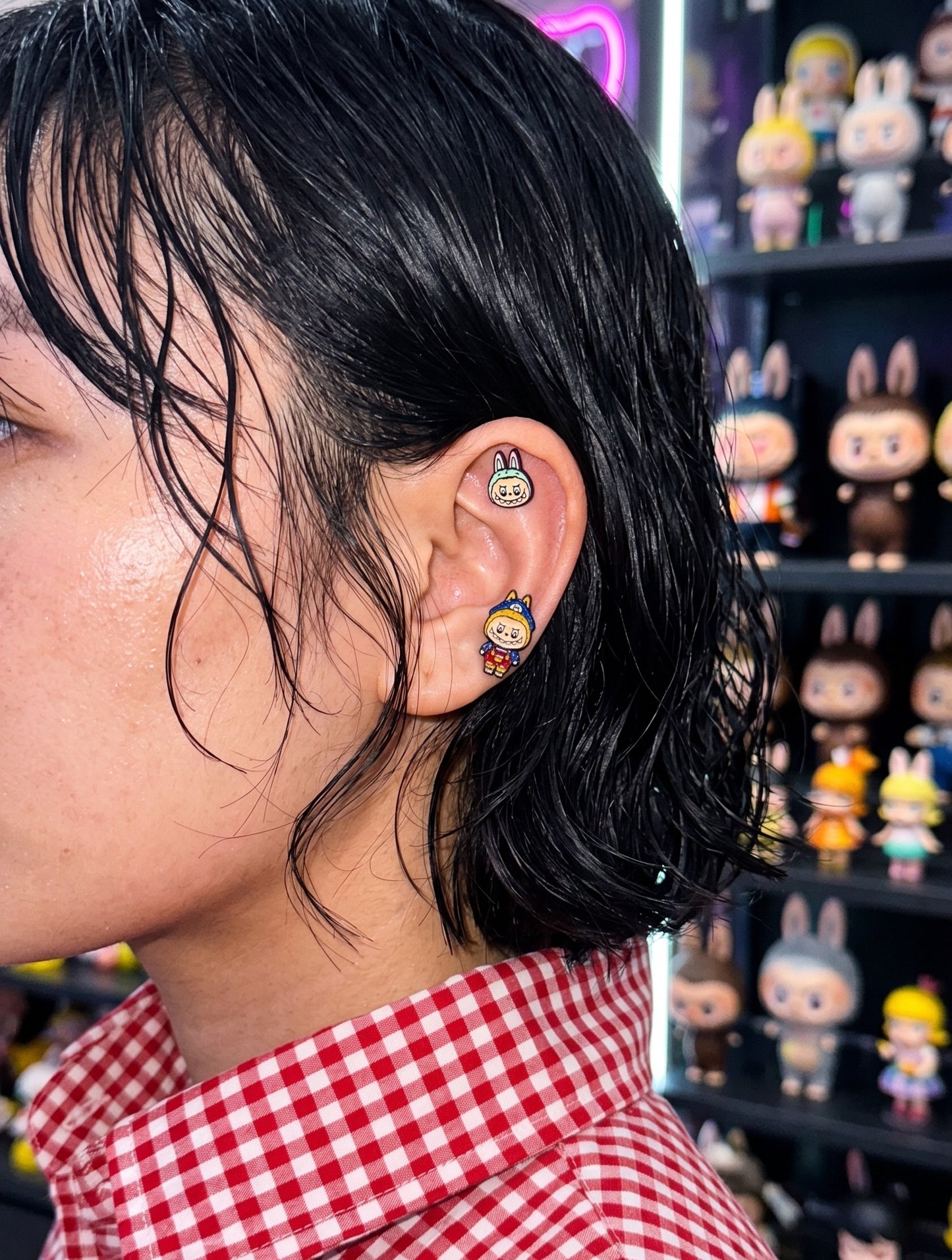 Labubu Ear Stack Set — 5 Character Studs | Wear Your Toys | Handmade in Korea