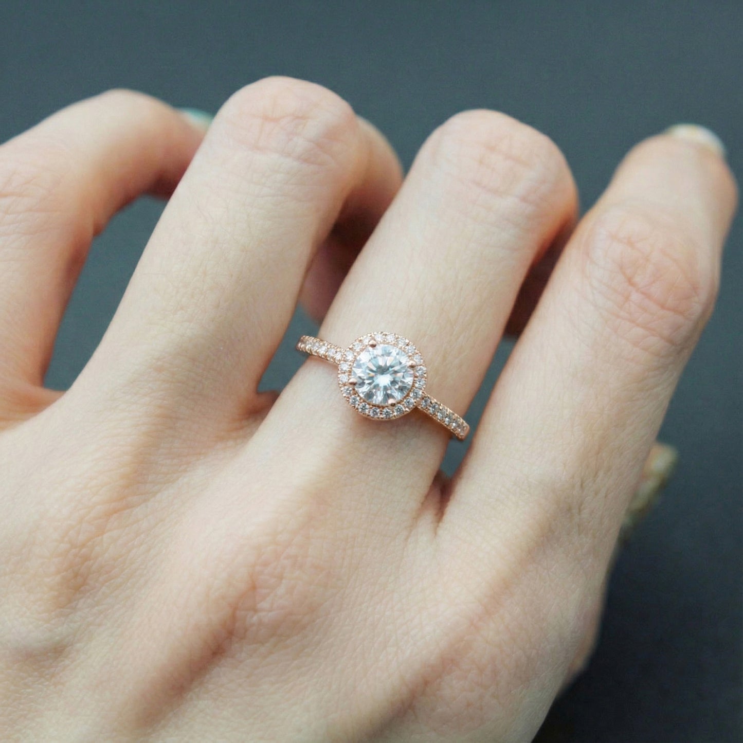 Halo CZ Ring - 14K Gold Plated Brass | Sparkly Travel Ring