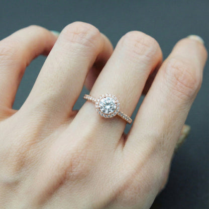 Halo CZ Ring - 14K Gold Plated Brass | Sparkly Travel Ring