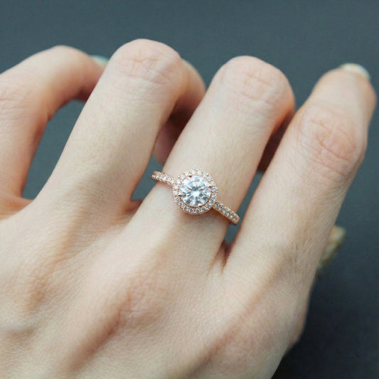 Halo CZ Ring - 14K Gold Plated Brass | Sparkly Travel Ring