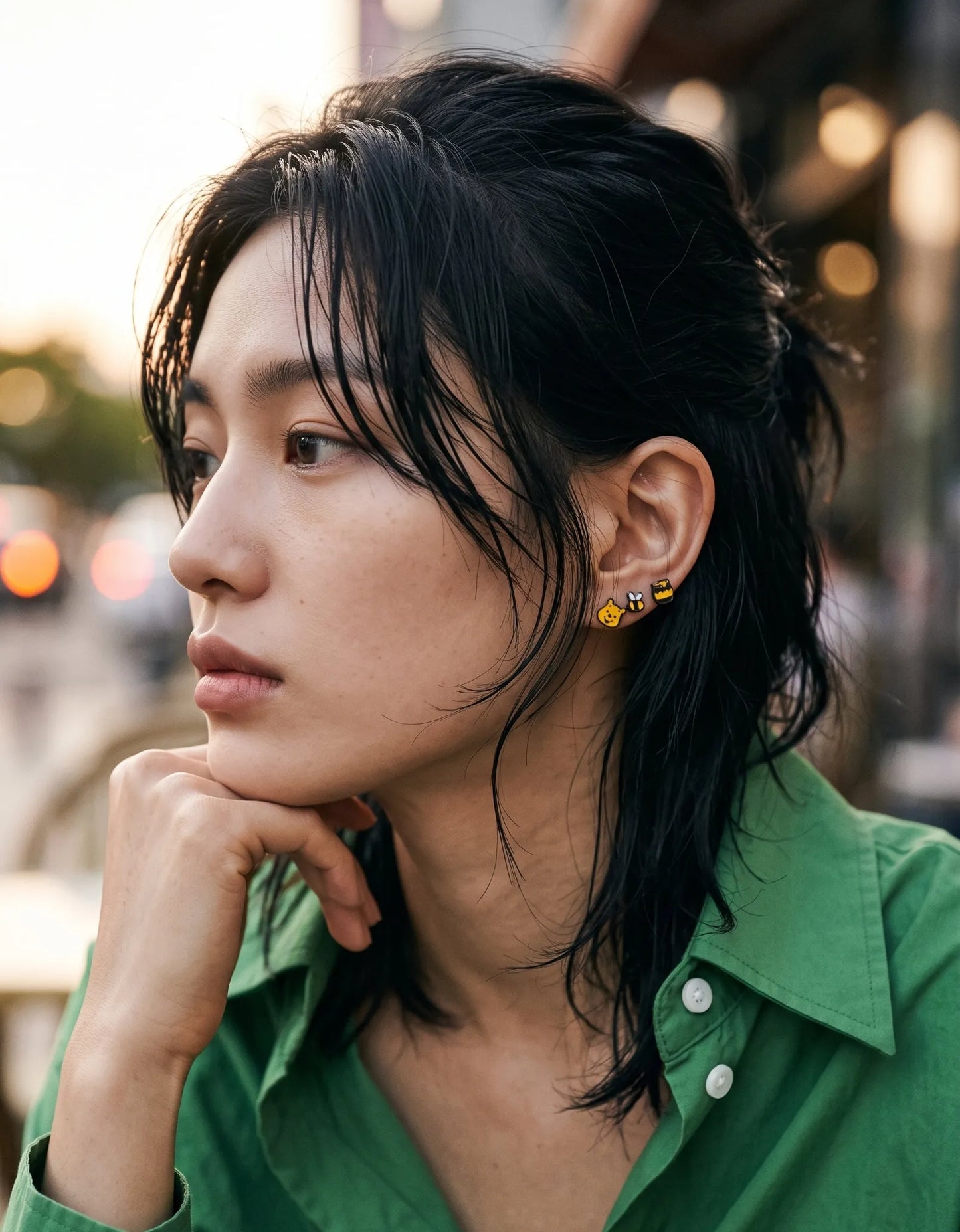 Vintage Winnie the Pooh Enamel Stud Set (4-Piece) | K-Style Kidult Earrings