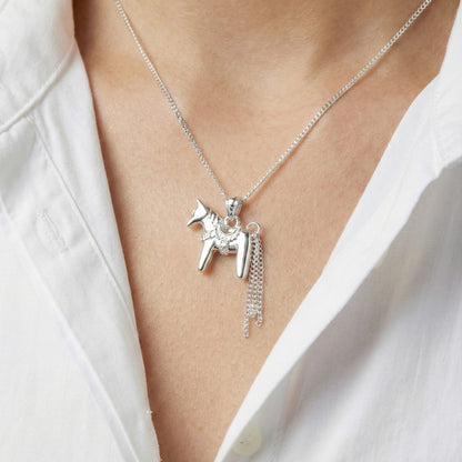 2026 Year of the Horse Lucky Necklace | 925 Silver Celestial Horse Pendant 40+5cm