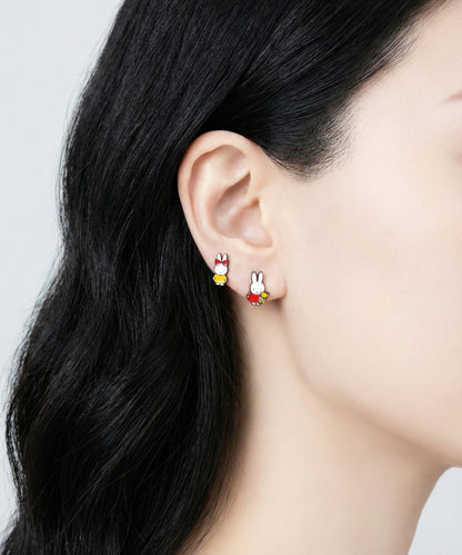 Kawaii Miffy (Nijntje) Earrings - Mismatched Bear & Ribbon