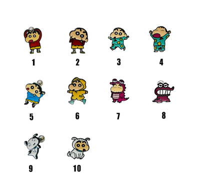 Shin-chan Character Earrings - Surgical Steel (12 Designs)