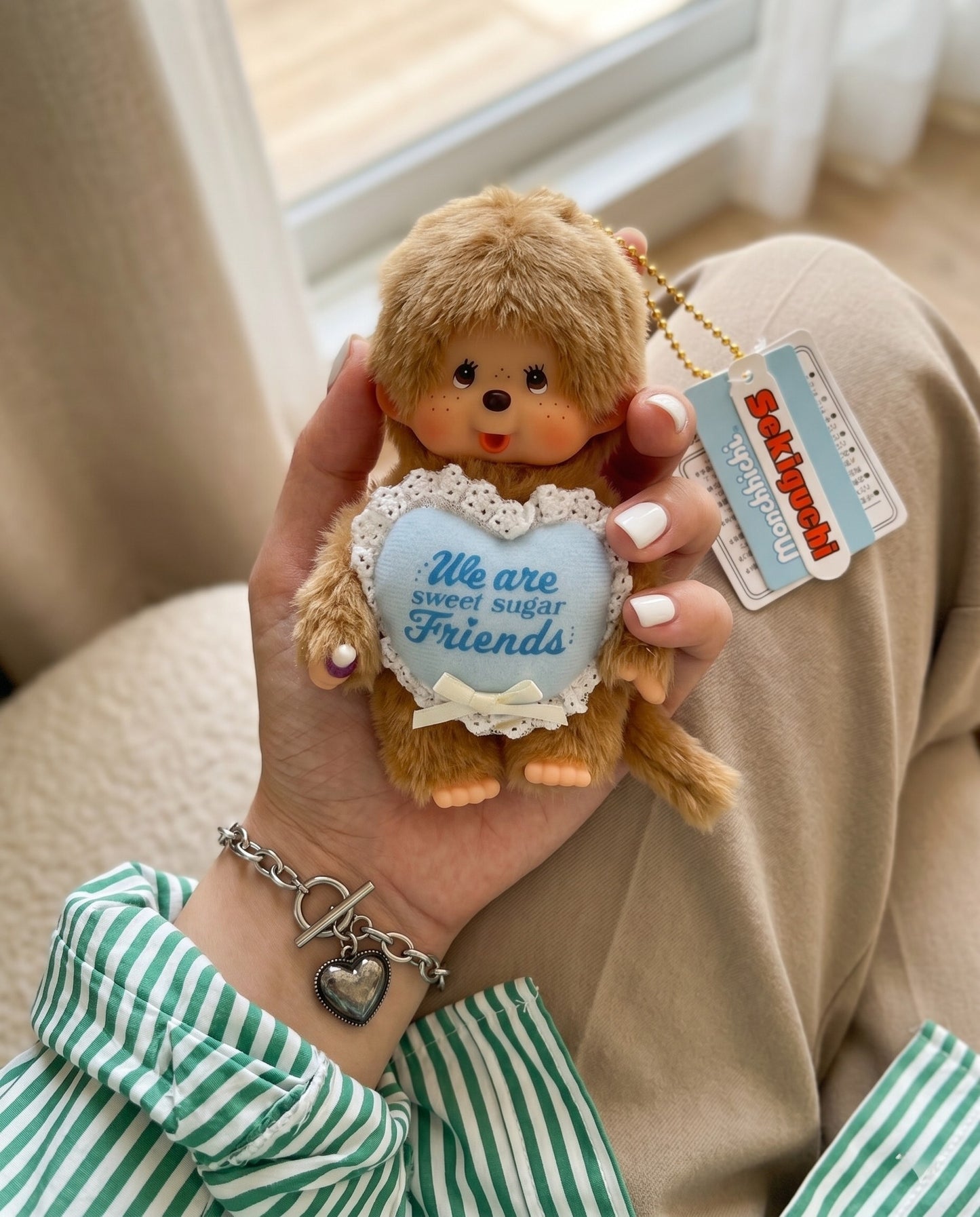 Monchhichi Sweet Sugar Friends Plush Bag Charm | Coquette Y2K Keychain