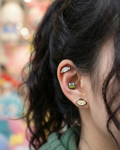 Pompompurin Barbell Stud | K-Style Ear Stack Piercing