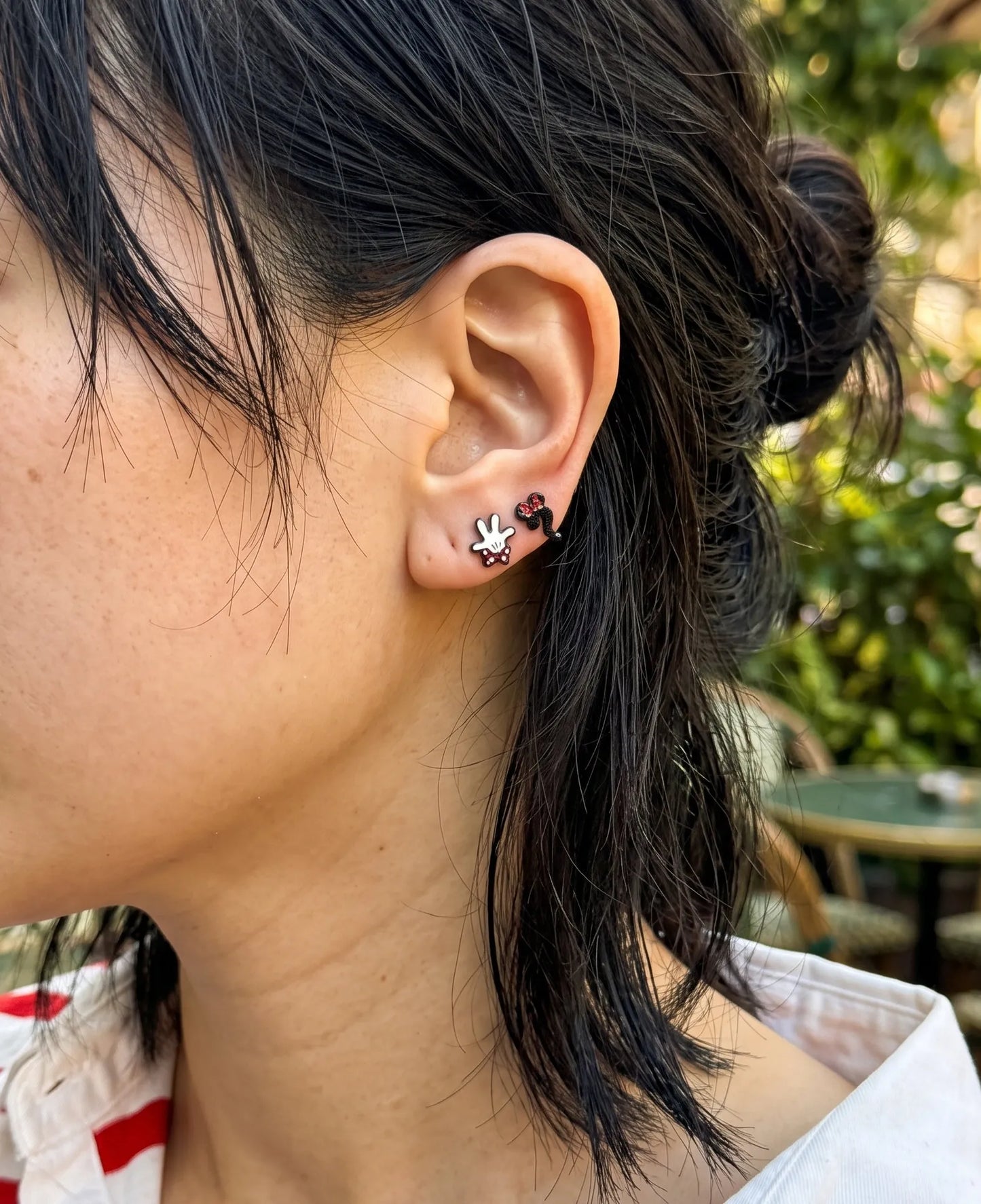Vintage Disney Minnie Mouse Enamel Stud Set (4-Piece) | K-Style Kitsch Earrings