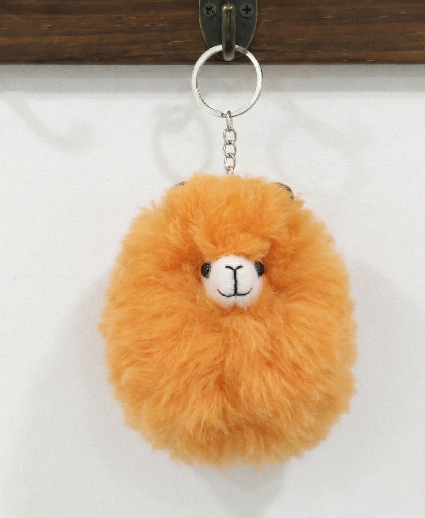 Real Alpaca Fur Fluffy Handcrafted Keychain Bag Charm