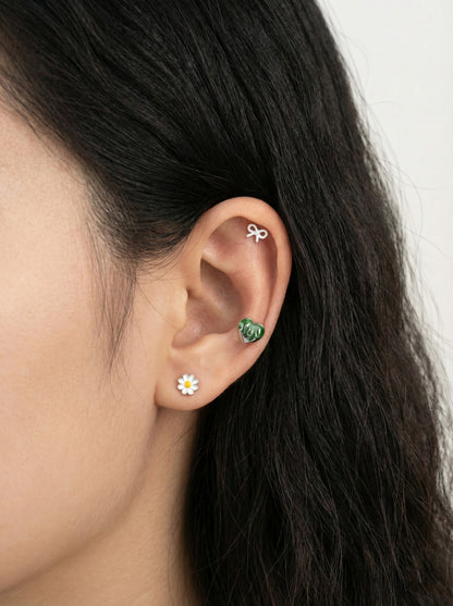 Melting Heart Drip Stud Earring - Surgical Steel Cartilage