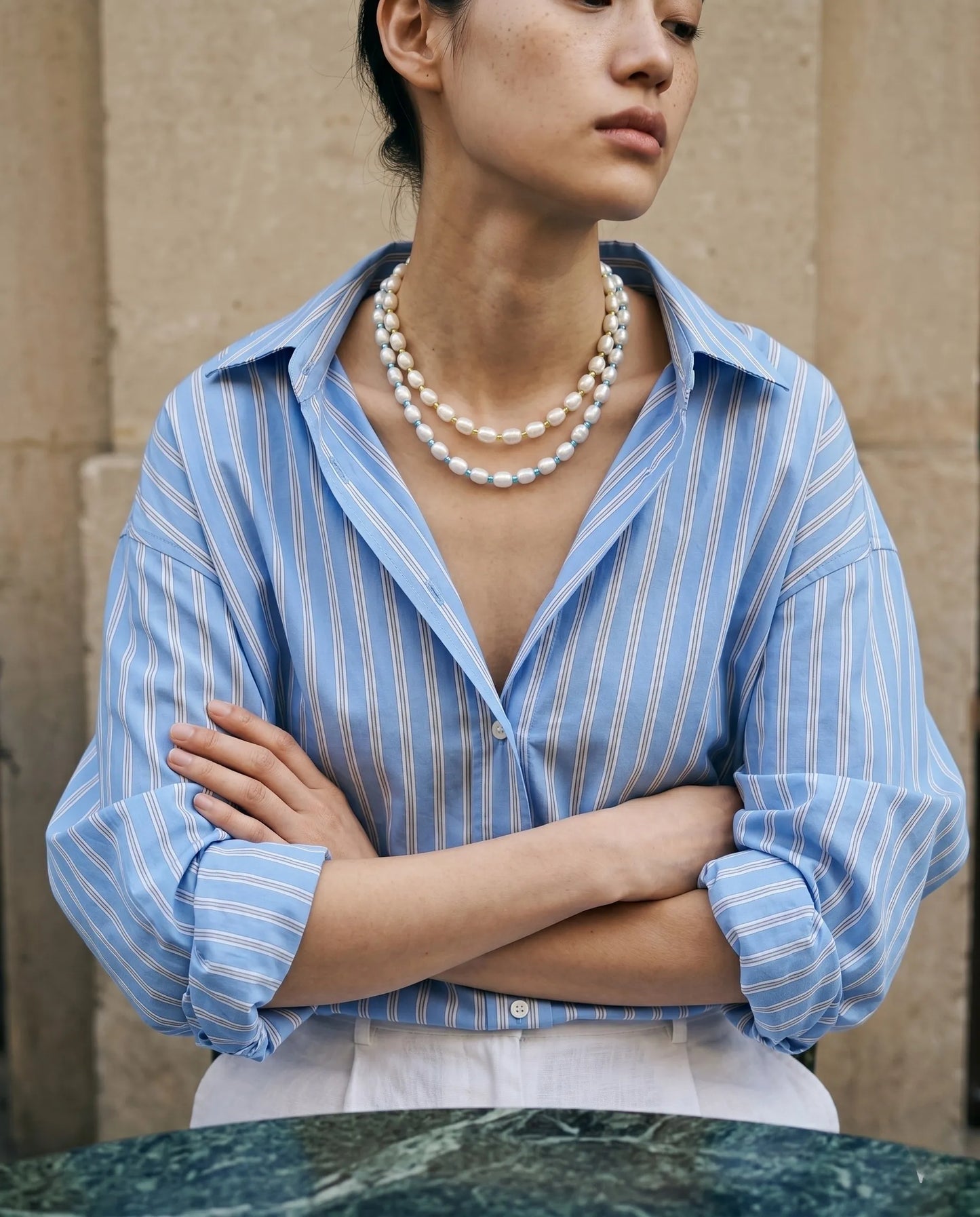 Real Freshwater Pearl & Color Bead Choker Necklace | Y2K Kitsch Neck Stack