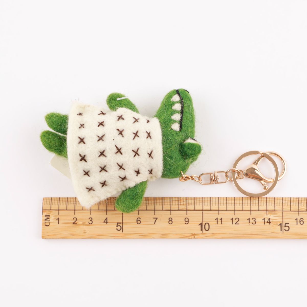 Handmade Wool Felt Animal Keychain - Bear, Rabbit, Hedgehog & Croc | Nepal Artisan Bag Charm