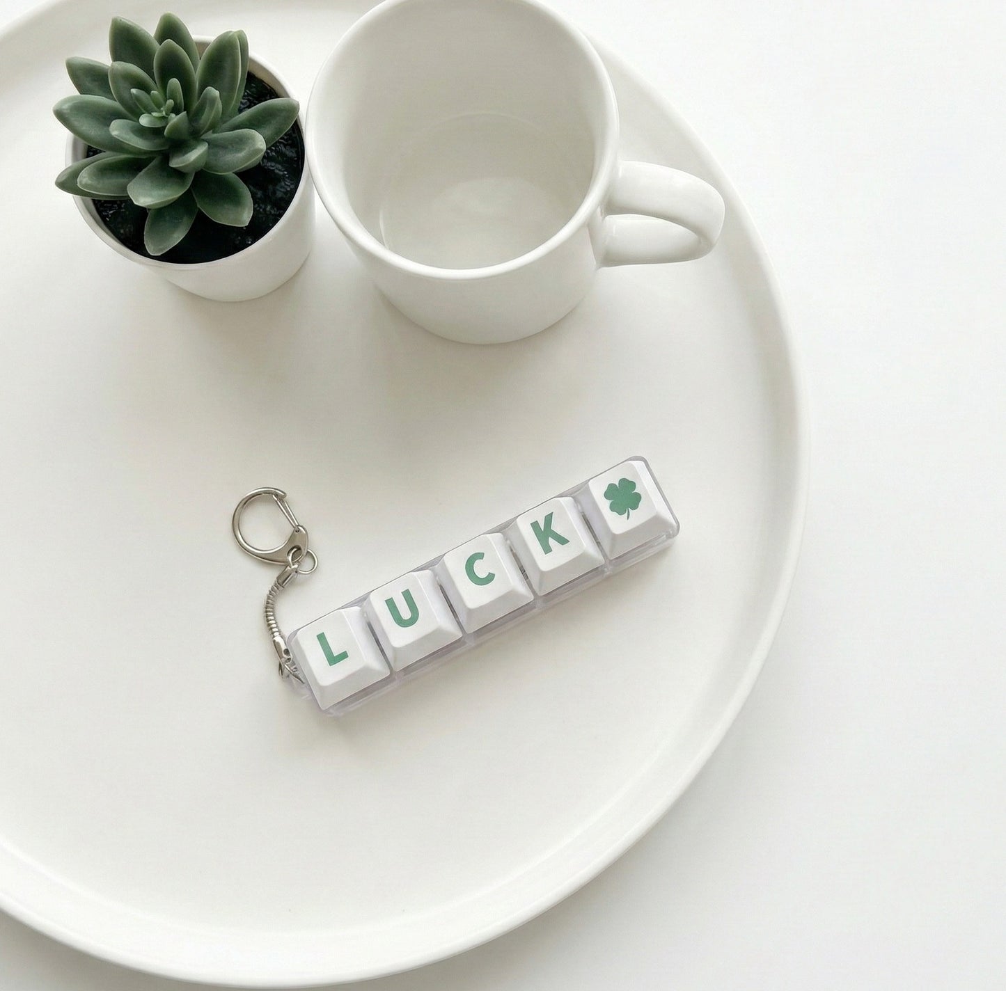 LUCK LED Mechanical Switch Keychain - Clicky Fidget Toy Good Luck Charm