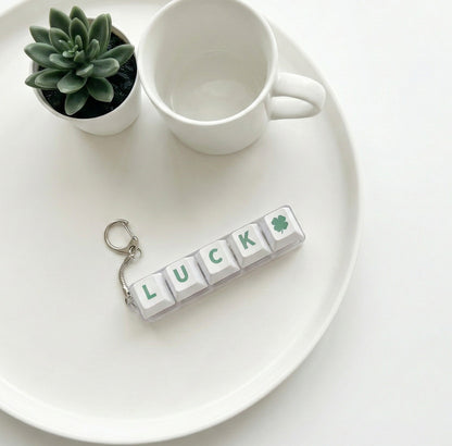 LUCK LED Mechanical Switch Keychain - Clicky Fidget Toy Good Luck Charm