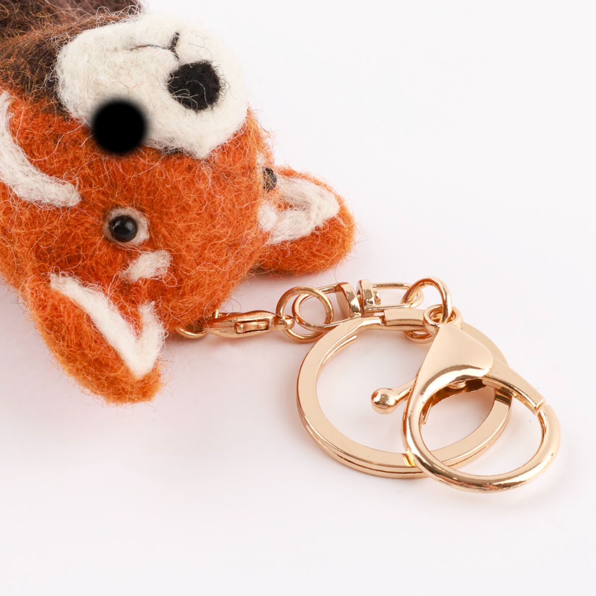 Handmade Nepal Wool Felt Animal Keychain - Cute Otter Red Panda Turtle Sheep | Unique Eco Gift