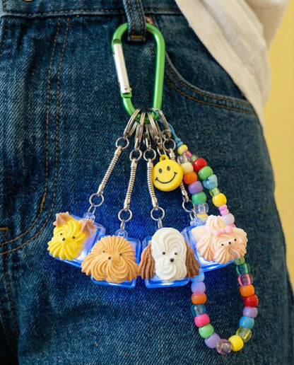 Meringue Dog Keycap Keychain - 4 Breeds | Korean Handmade