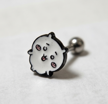 Chiikawa Hachiware Usagi Kawaii Barbell Stud Earring | Made in Korea