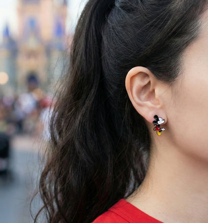 Mickey & Minnie 3D Ear Jacket Earrings | Grunge Glam | Handmade Korea