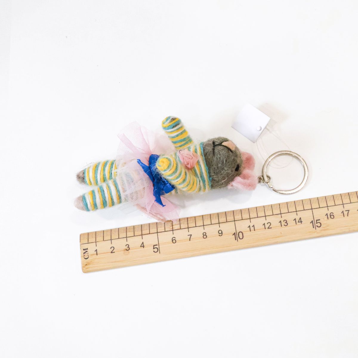 Handmade Wool Felt Ballerina Mouse Keychain - 3 Styles Bag Charm