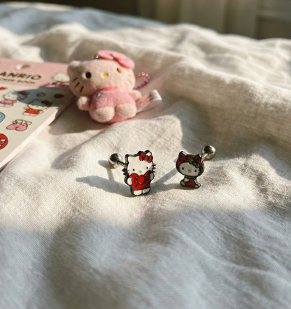 Hello Kitty Surgical Steel Cartilage Earring - Classic & Cat Hood