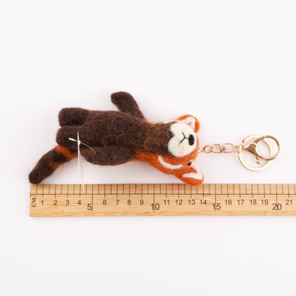 Handmade Nepal Wool Felt Animal Keychain - Cute Otter Red Panda Turtle Sheep | Unique Eco Gift