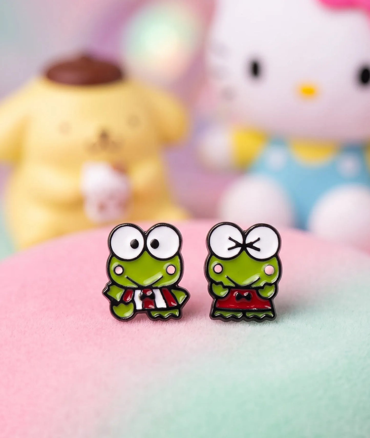 Keroppi Enamel Studs — K-Style Ear Stack