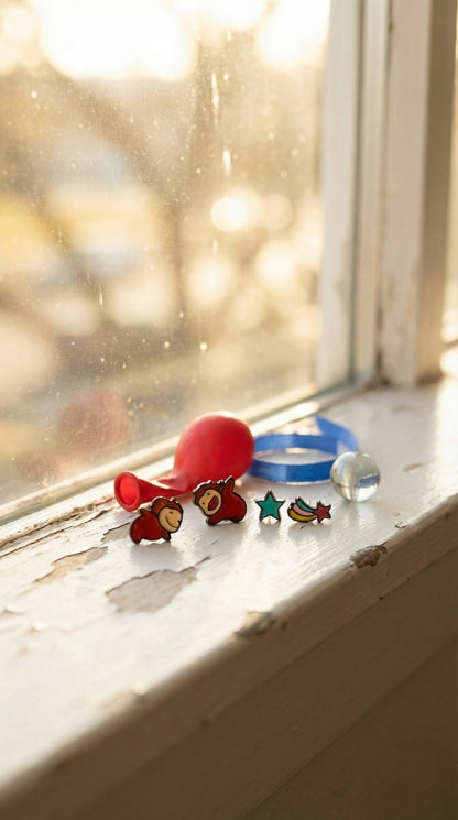 Ponyo Earring Set - Studio Ghibli Inspired Jewelry, 925 Silver