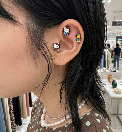 Hello Kitty & Rilakkuma Surgical Steel Piercing | K-Jewelry