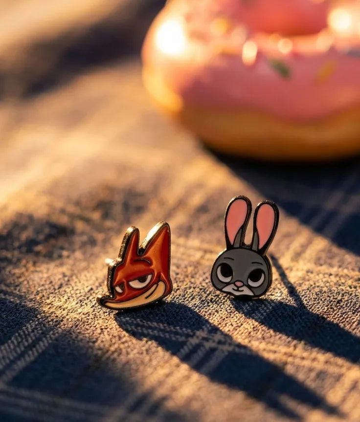 Nick & Judy Mismatch Earrings — The Zootopia Duo
