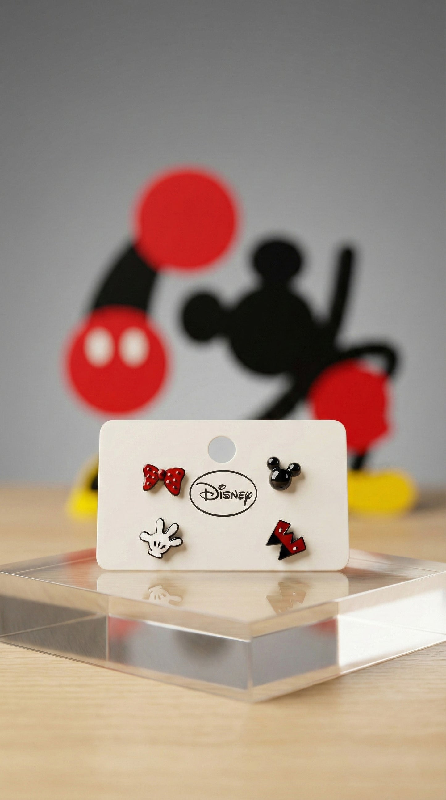 Disney Mickey Mouse 4pcs Stud Earrings Set - 925 Silver Post