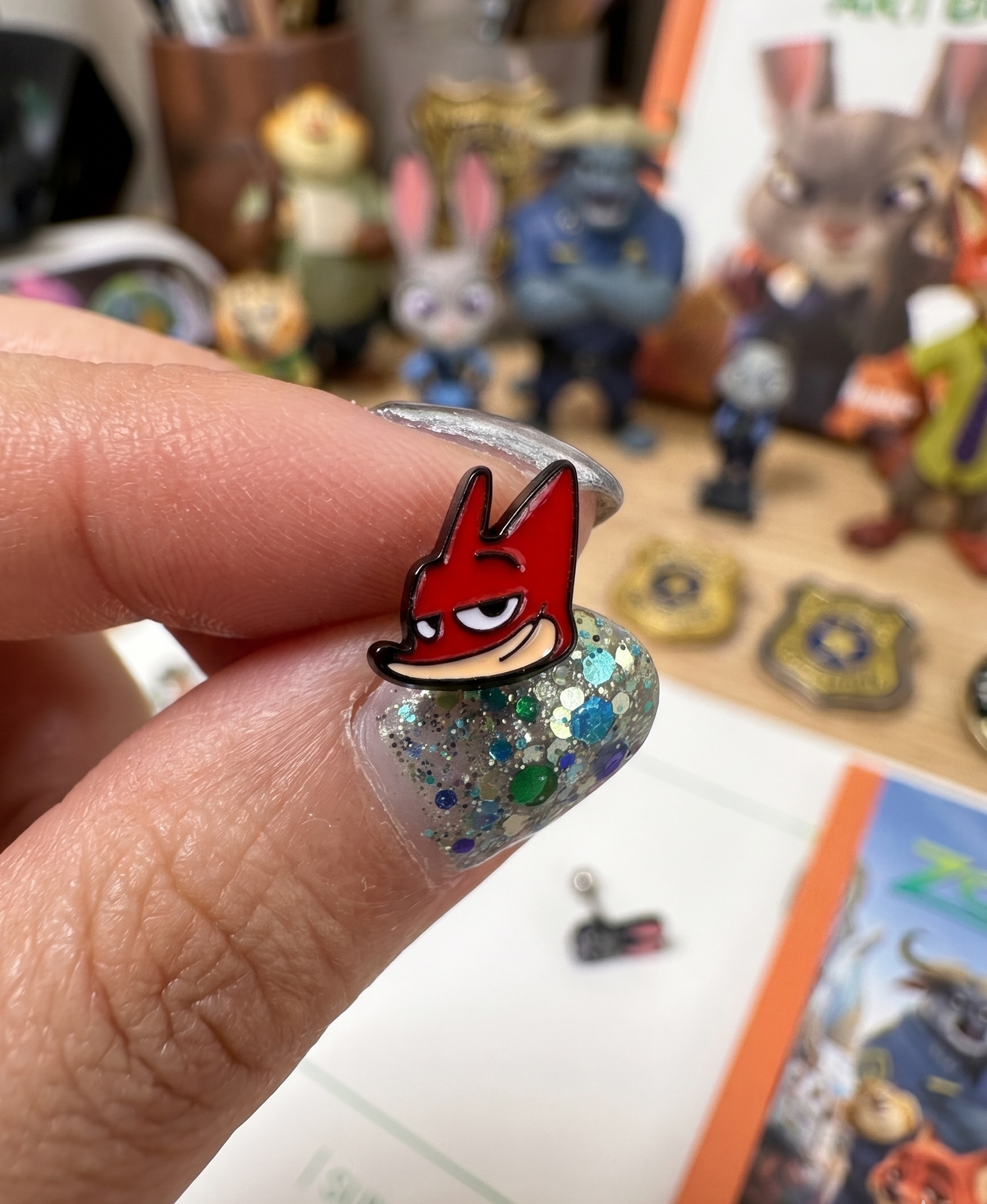 Zootopia Judy & Nick Enamel Barbell Stud Earring — Surgical Steel, Made in Korea, Sold Separately