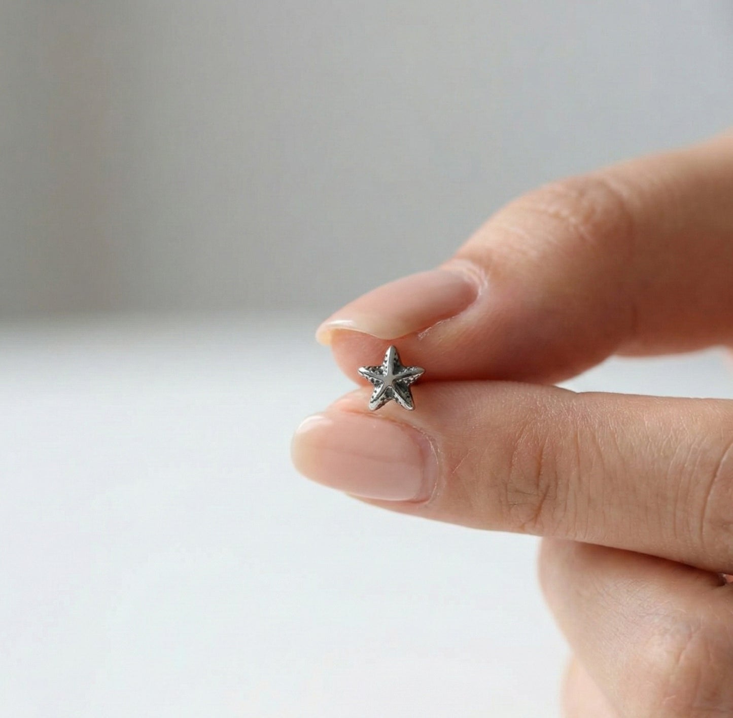 Vintage Y2K Chunky Star Barbell Stud Earrings - Surgical Steel Post, 4 Edgy Designs for Ear Stacking