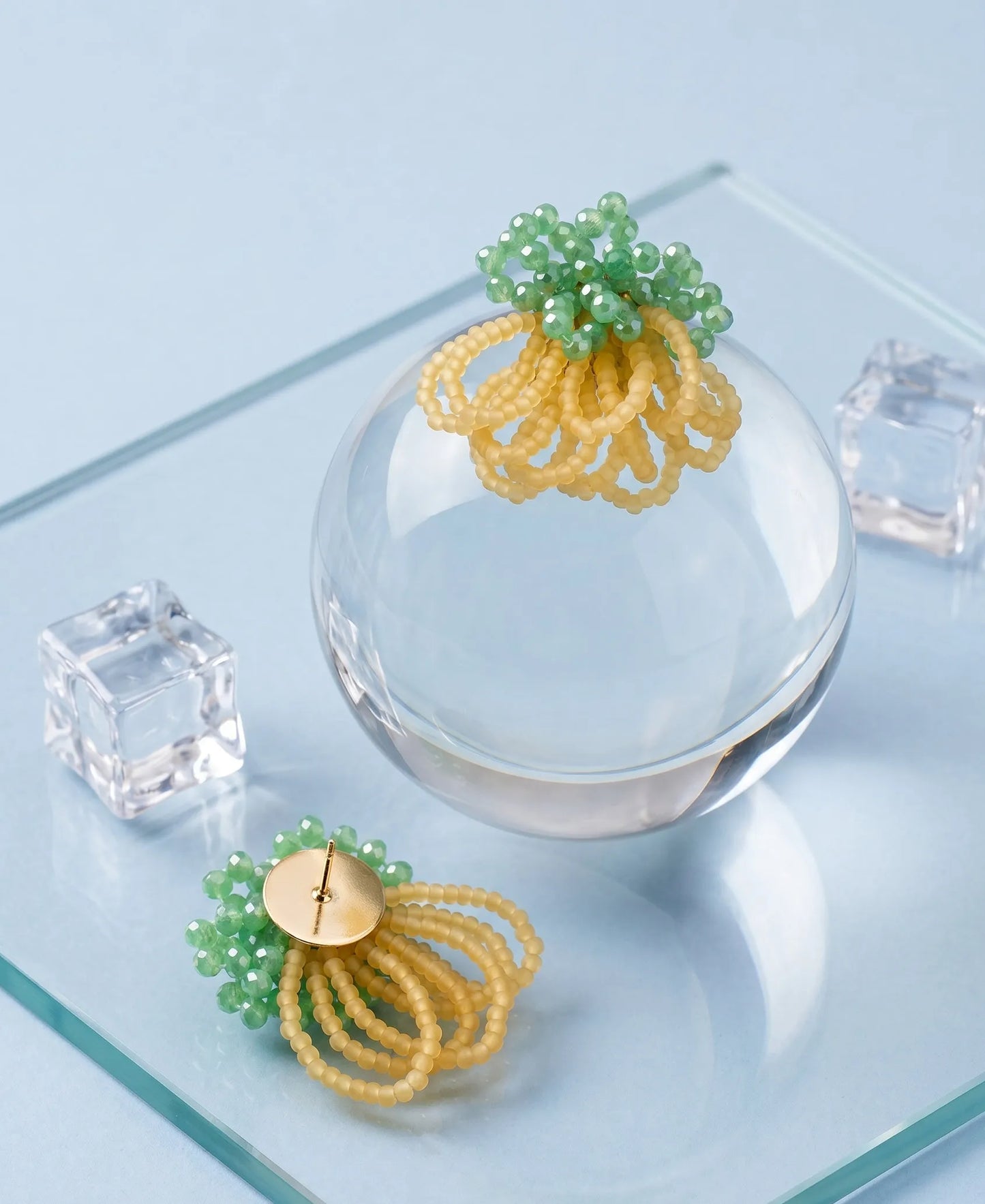 Handmade Acrylic Blossom Loop Earrings | K-Style Volume · 3 Colors