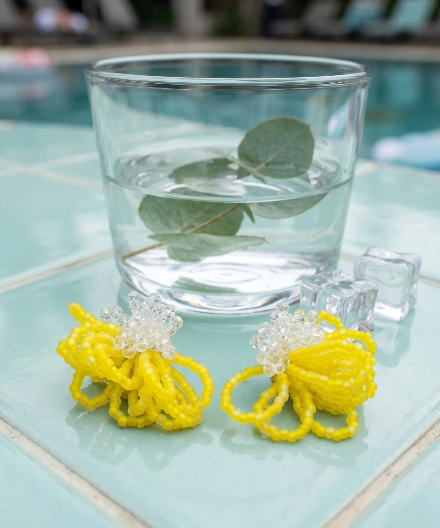 Handmade Acrylic Blossom Loop Earrings | K-Style Volume · 3 Colors