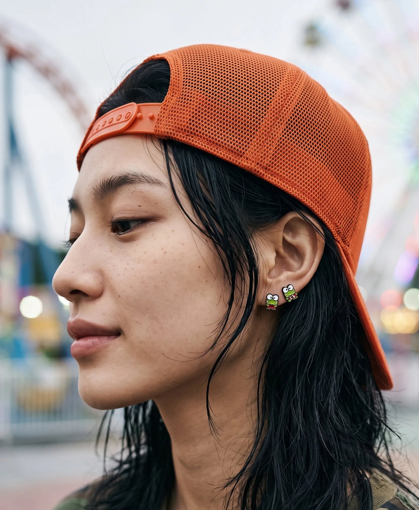 Keroppi Enamel Studs — K-Style Ear Stack