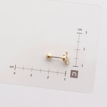 Lucky Ocean 4-Piece Barbell Ball Stud Earring Set - Dolphin & Whale Tail