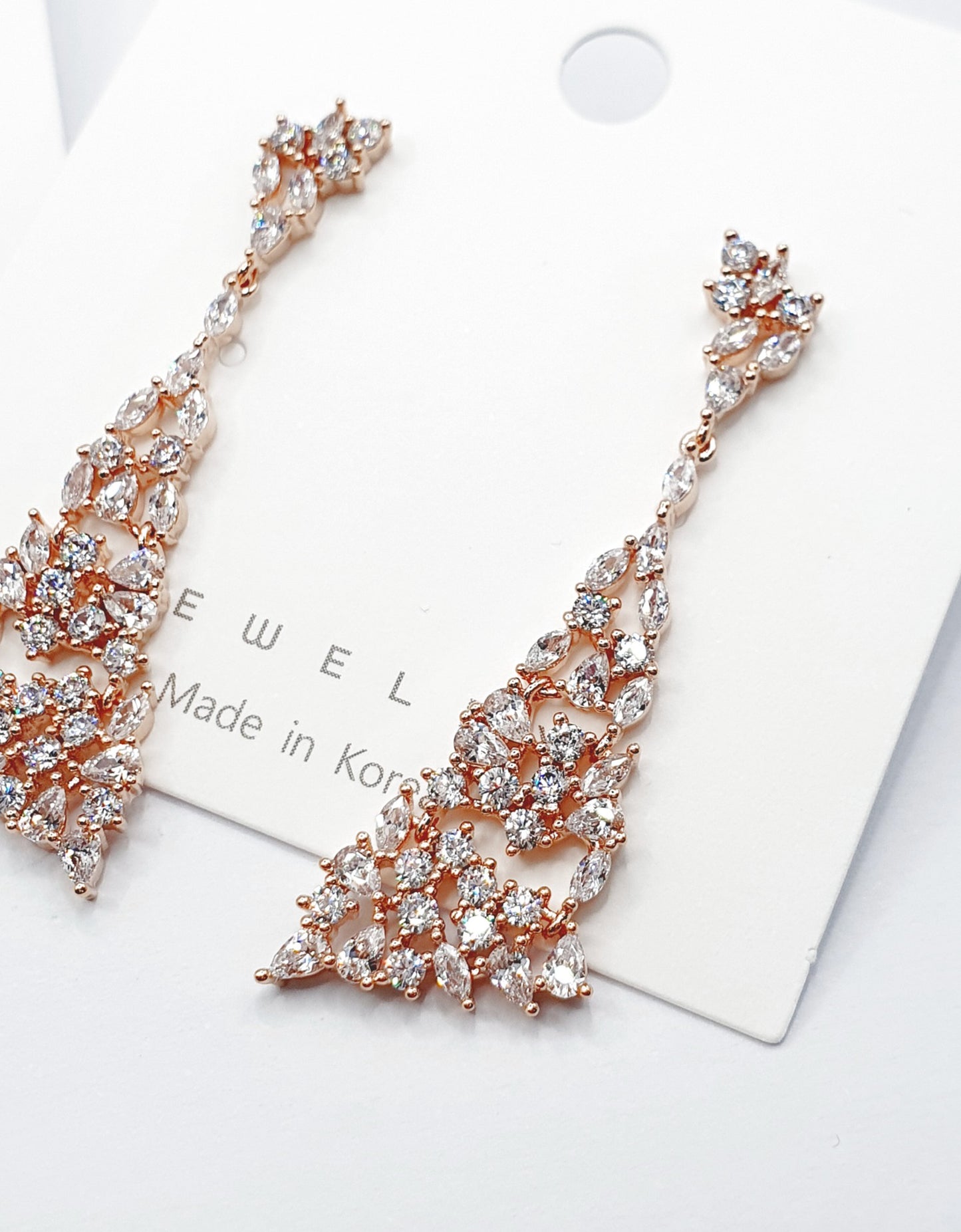 Exquisite Marquise CZ Chandelier Drop Earrings - 925 Silver Post