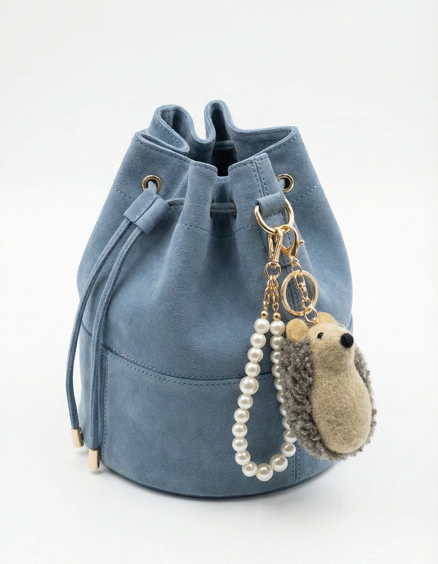 Handmade Nepal Wool Felt Animal Keychain - Pig & Hedgehog Bag Charm