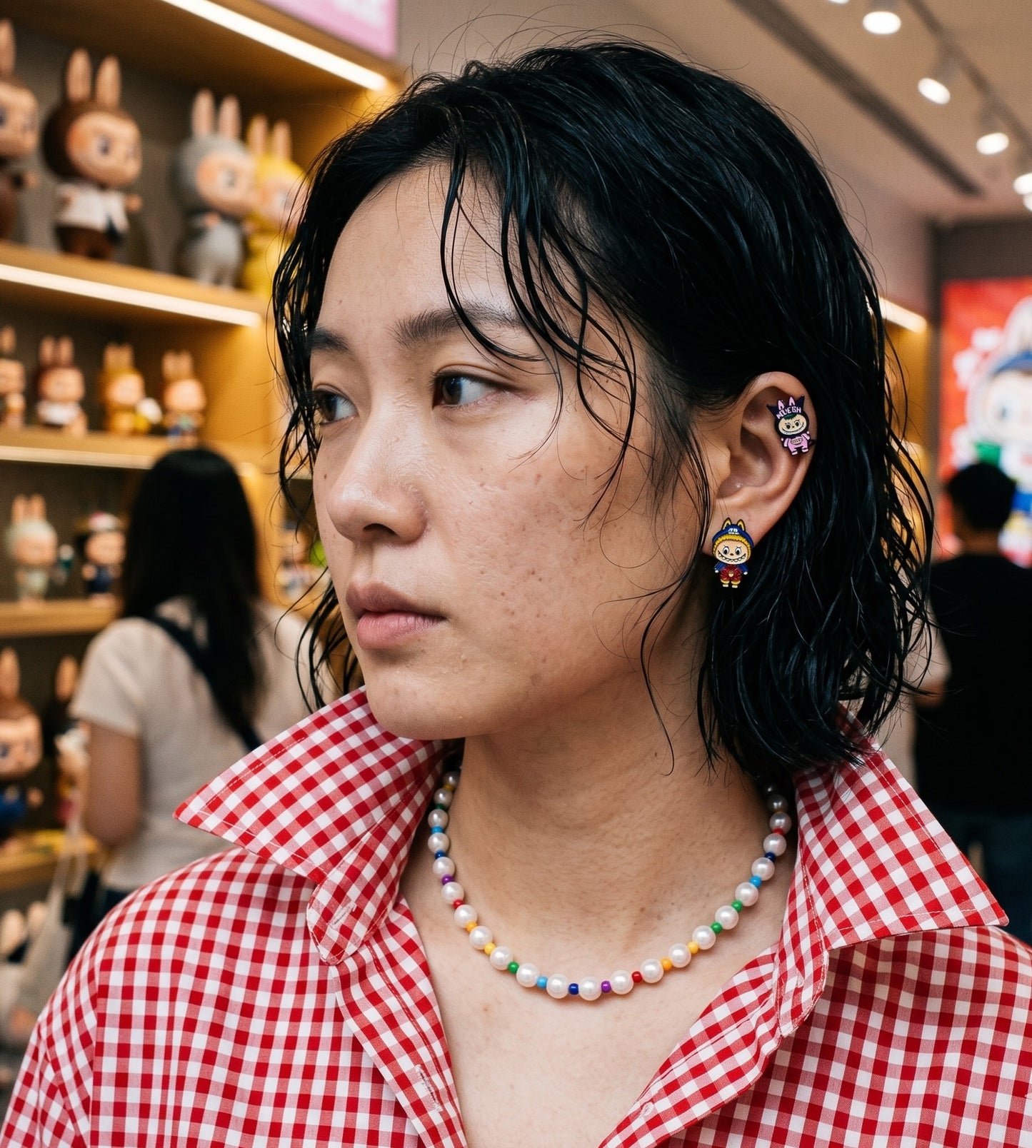 Labubu Ear Stack Set — 5 Character Studs | Wear Your Toys | Handmade in Korea
